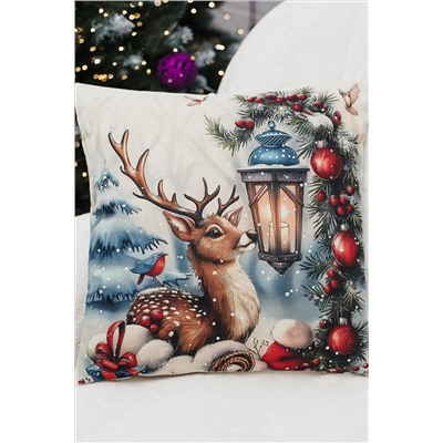 Наволочка декоративная новогодняя 2 шт рогожка НАТАЛИ, 1221267