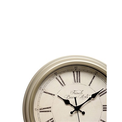 Часы настенные классические, бесшумные, плавный ход, d=31 см, золотистые