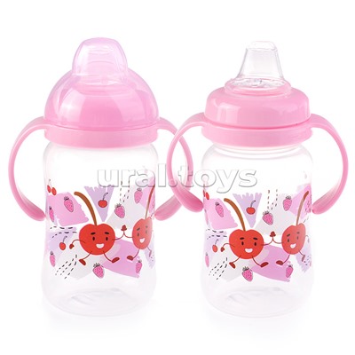 Поильник с силиконовым носиком и ручками "Фрукты"