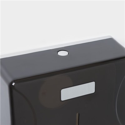 Диспенсер бумажных полотенец в листах, пластиковый, 27×20×10 см, серый