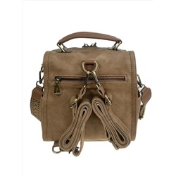 Женская сумка - рюкзак из искусственной кожи, цвет коричневый