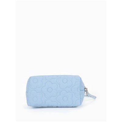 Косметичка женская «Цветочек», ручка из бусин, голубая