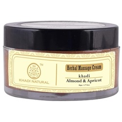 Khadi Natural Крем для массажа с Миндалем и Абрикосом 50г.