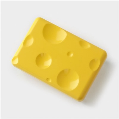 Контейнер для хранения сыра, 16×11×7 см, пластик, жёлтый