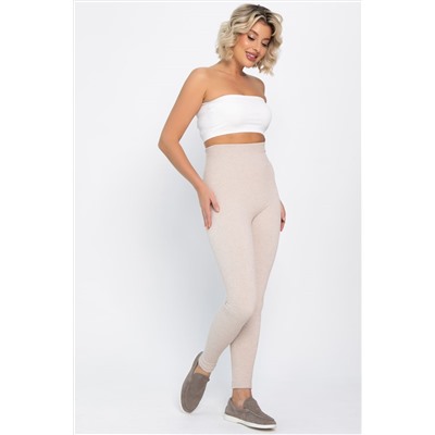 Лосины в рубчик утепленные НЬЮ (бежевые) Б14974-7М