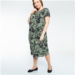 Платье, текстиль, хаки