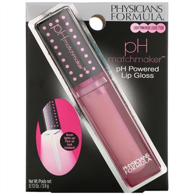 Physicians Formula, pH Matchmaker, блеск для губ, контролируемый уровнем pH, светло-розовый, 0,13 унции (3,9 г)