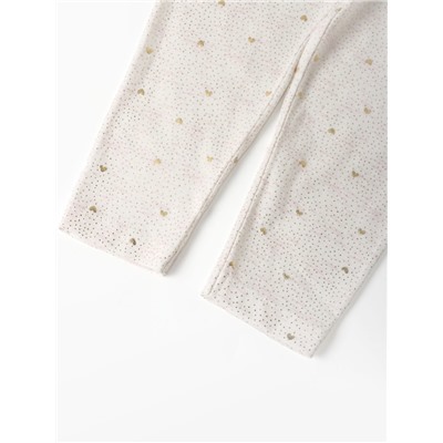 Лосины Крошка Я «Сердечки», рост 86-92 см, бежевые