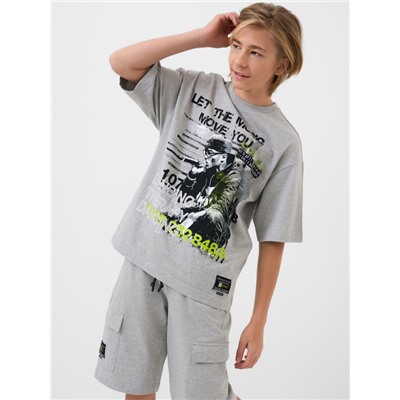 Комплект трикотажный для мальчиков: фуфайка (футболка), шорты