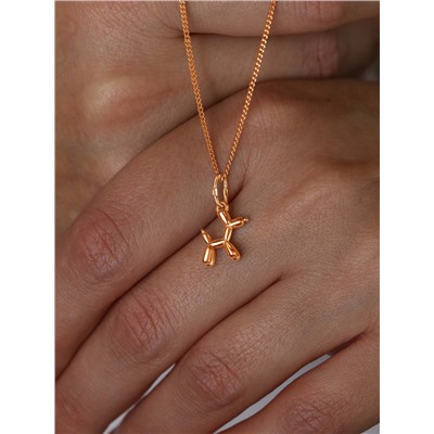 Подвеска из золочёного серебра - Собака п075з