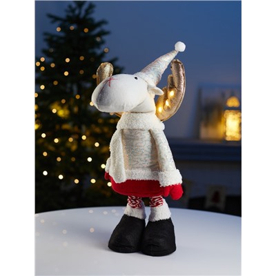 Фигура текстиль «Лосик» 55-84 см, телескопические ножки, 1 LED, от батареек AG10×3, свечение тёплое белое