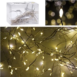 Электрогирлянда Мишура, 3м, 100 ламп, теплый