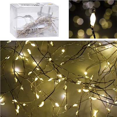 Электрогирлянда Мишура, 3м, 100 ламп, теплый