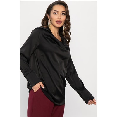 Блуза Шелковая сказка (черная) Б14379-33М
