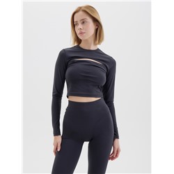Рашгард с размером спортивный женский MINAKU, чёрные, размер 44