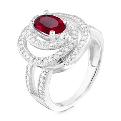 Кольцо из серебра с фианитами родированное 925 пробы ик-5133р204