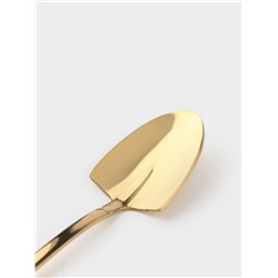 Ложка десертная из нержавеющей стали Magistro «Лопата», длина 12 см, цвет золотой