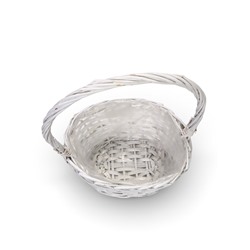 Корзина плетёная для хранения, ива, белая, набор 2 шт.