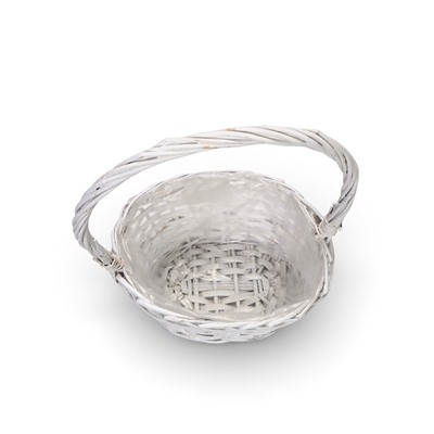 Корзина плетёная для хранения, ива, белая, набор 2 шт.