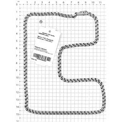 Цепь из чернёного серебра - Бисмарк, 60 см 925 пробы ЦРБ9060ч