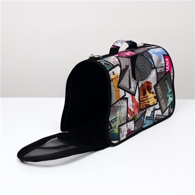 Сумка - переноска для животных «Путешественник», размер M, 40×21×27 см