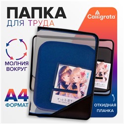 Папка для труда, А4, пластиковая, 23×32.5×2.5 см «Аниме снимок»