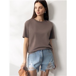 Свободная футболка из премиального хлопка с эластаном