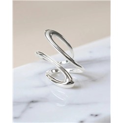 Кольцо с белым серебрением