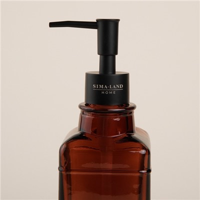Дозатор для мыла SL Home, 360 мл, стекло, коричневый