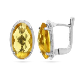 Серьги из серебра цитрин кварц, Успех