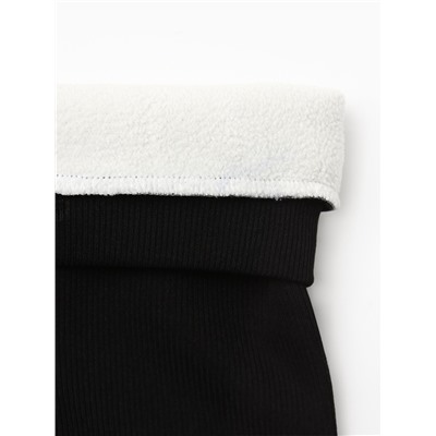 Легинсы для девочки на флисе Collorista, чёрные, рост 152 см