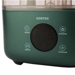 Увлажнитель воздуха Centek СТ-5103, ультразвуковой, 25 Вт, 4.5 л, до 35 м², зелёный