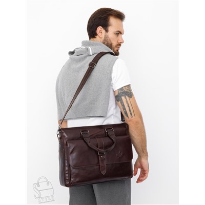 Портфель мужской кожаный 0066Z coffee Zinimsk