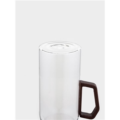 Кувшин «Акация», 1 л, 15×10×22, деревянная ручка и крышка-сито, стекло, прозрачный