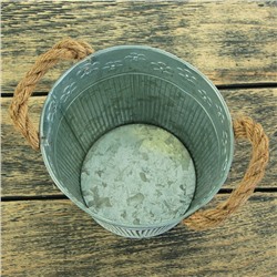 Декоративное кашпо «Ведёрко Фрейя», 2.2 л, 16×14×12 см, металлическое