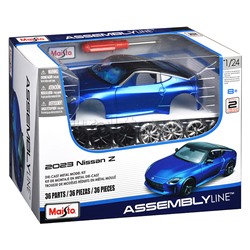 DIY машинка с отверткой die-cast 2023 Nissan Z, 1:24, синяя