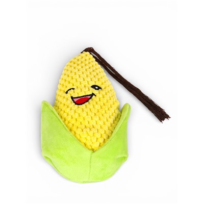 Мягкая игрушка для собак «Кукуруза», 18 см, с пищалкой, жёлтая