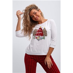 Пижама с брюками П162 Нарядные Ёлочки НАТАЛИ, 1214072