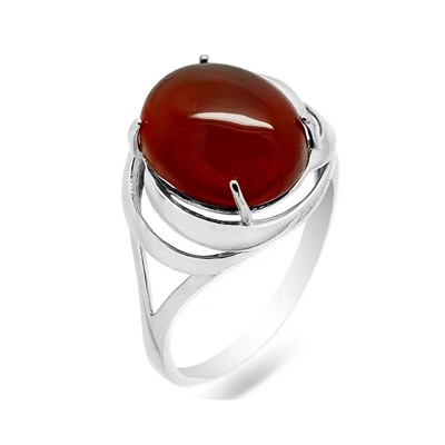 Кольцо из серебра сердолик, КП89