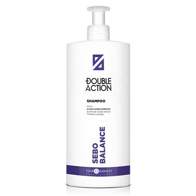 Hair Company Шампунь регулирующий работу сальных желез Sebo Balance DOUBLE ACTION 1000 мл