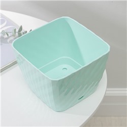 Горшок для цветов с поддоном «Классика», 2 л, пластиковый, цвет мятный