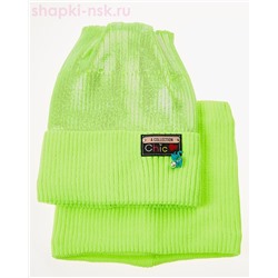 01-41-E Комплект для девочки (шапка+снуд) (50-52)