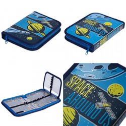 Пенал 2-х ств. 190х130 мм "Космические сны" с откидн.планкой, табл.умножения (078151) 35039 Хатбер