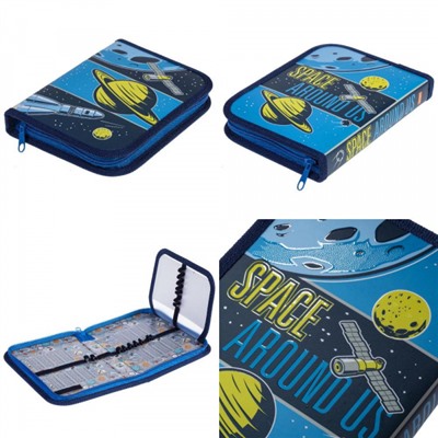 Пенал 2-х ств. 190х130 мм "Космические сны" с откидн.планкой, табл.умножения (078151) 35039 Хатбер