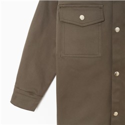 Рубашка джинсовая детская KAFTAN, размер 28 (86-92 см), хаки