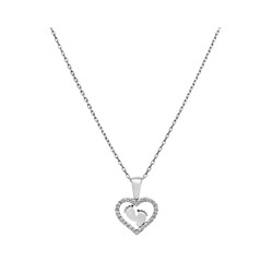 Колье из серебра куб.циркон., ТФК-95
