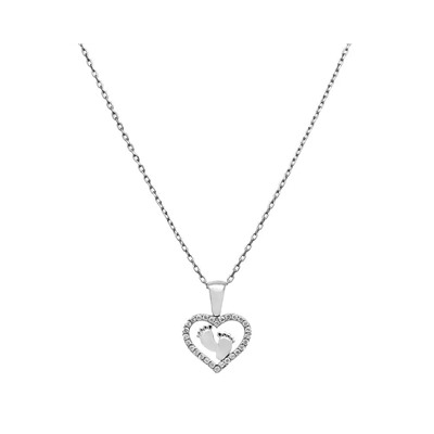 Колье из серебра куб.циркон., ТФК-95