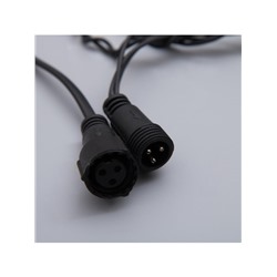 Гирлянда «Бахрома» 3×0.9 м, IP44, УМС, тёмная нить, 232 LED, свечение мульти, 220 В