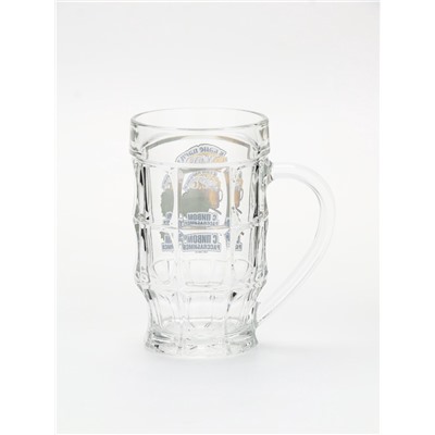 Кружка пивная стеклянная «С легким паром», 500 мл