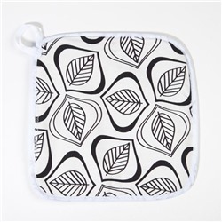 Набор кухонный Этель Leaves варежка-прихватка 20×27 см, прихватка 19×19 см,100% хлопок